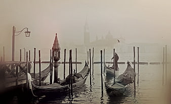 Misty Venice Gondolas with San Giorgio Maggiore
