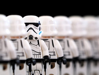 Lego Stormtrooper Minifigure Facing Forward in Squad