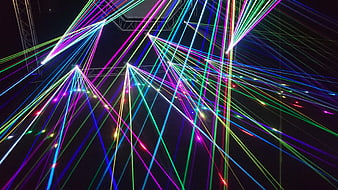 Vibrant Multi-Color Laser Light Show Display