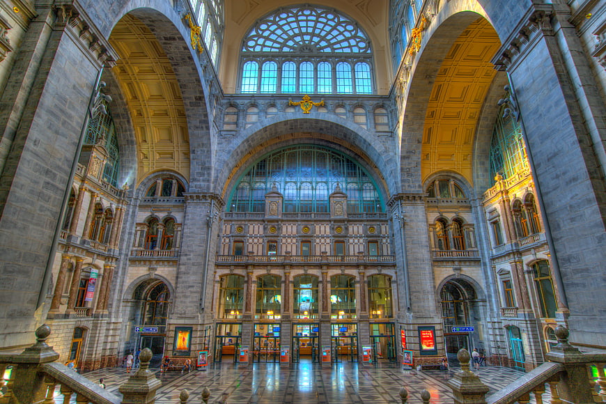 Grand Antwerp Central Station Hall Interior Architecture