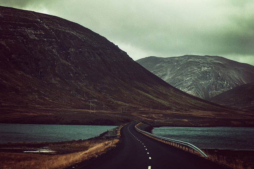 Winding Road Through Dramatic Mountain Landscape