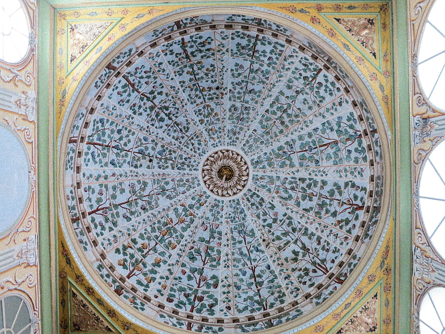 Ornate Ottoman Ceiling Dome with Grapevine Motif
