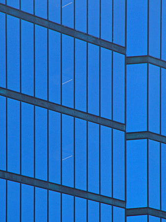 Abstract Blue Glass Skyscraper Facade Architecture