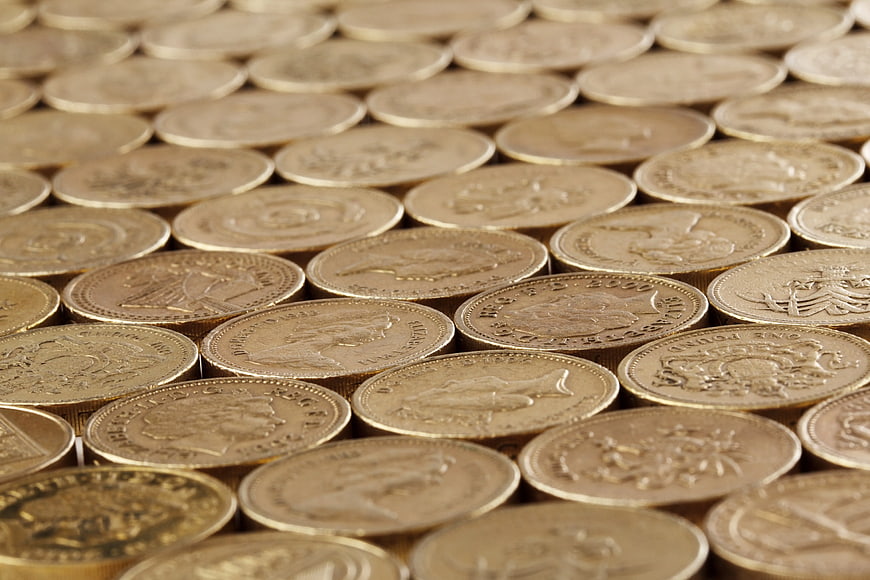 Stacks of Gold Coins Background