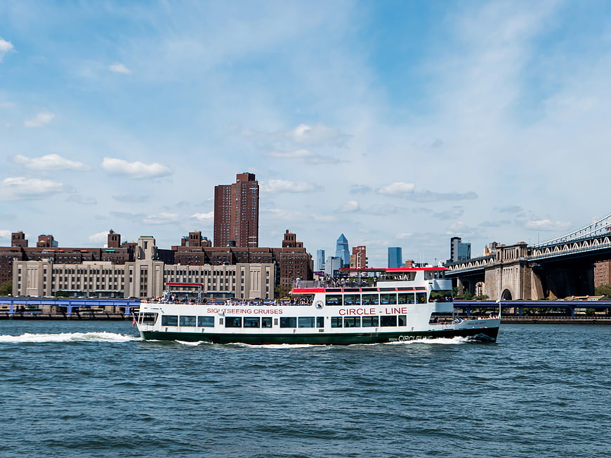 Circle Line Sightseeing Cruise Boat on New York Harbor