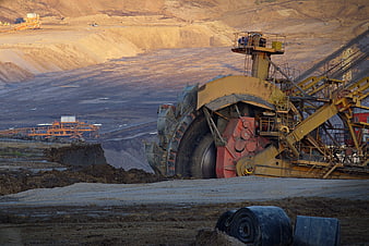 Massive Bucket Wheel Excavator in Open-Pit Coal Mine