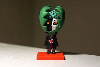 Naruto Sasuke Uchiha Chibi Figurine on Orange Base