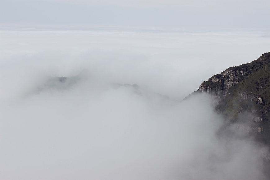 Misty Mountain Peak Above Sea of Clouds