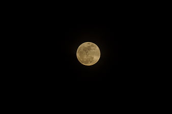 Full Moon in Dark Night Sky