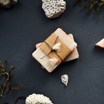 Handmade Natural Soap Gift Set With Kraft Paper And Twine