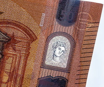 Close-up of 50 Euro Banknote Details