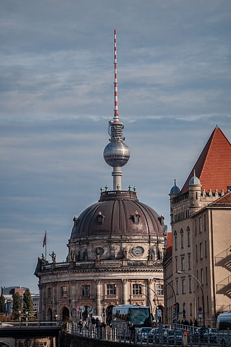 Bode Museum and Berlin TV Tower Skyline View