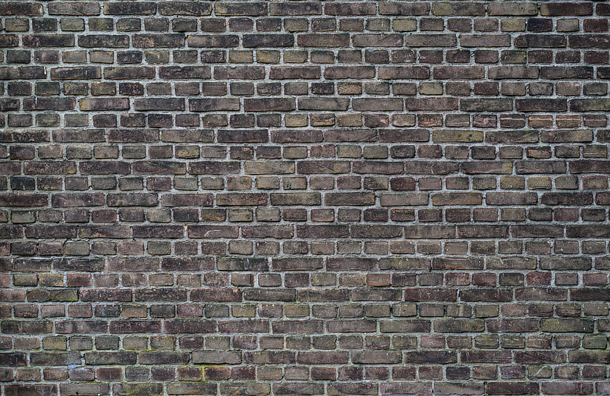 Dark aged brick wall texture background
