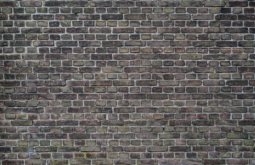 Dark Aged Brick Wall Texture Background