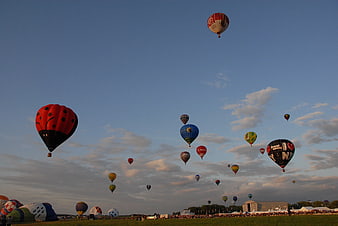 Hot Air Balloon Festival at Sunset