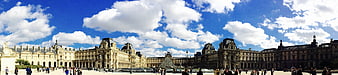 Panoramic View of the Louvre Museum in Paris