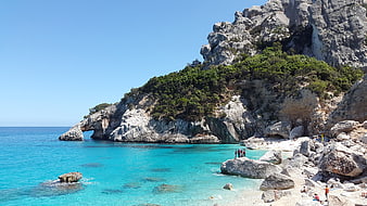 Cala Goloritzè Sardinia Turquoise Sea Rocky Coastline Summer Beach Landscape