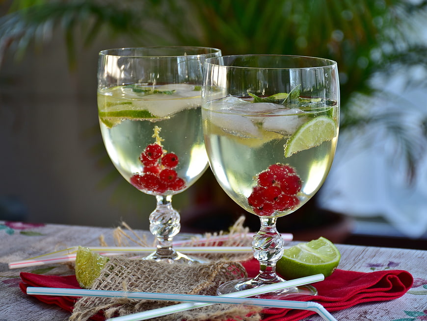 Refreshing Summer Spritz with Red Currants and Lime