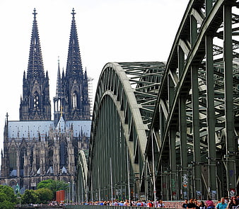 Cologne Cathedral and Hohenzollern Bridge in Germany