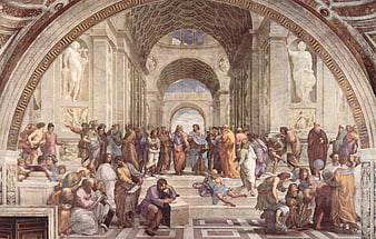 Raphael's School of Athens fresco in the Vatican Museums