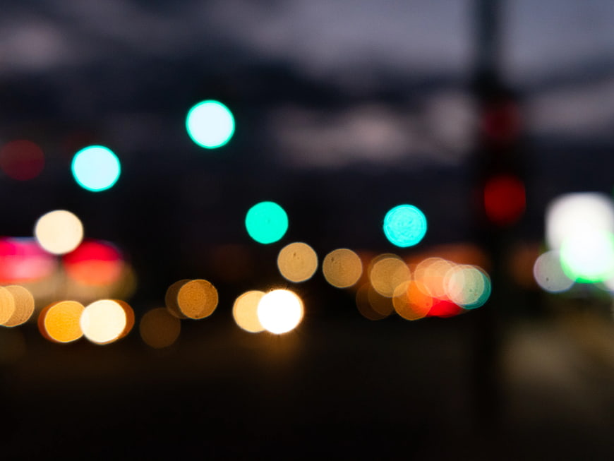 Abstract Bokeh City Lights at Night