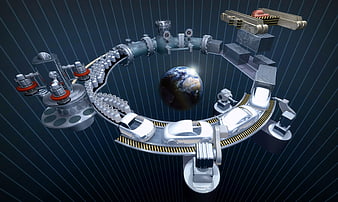 3D Concept of Global Industrial Production and Recycling Chain