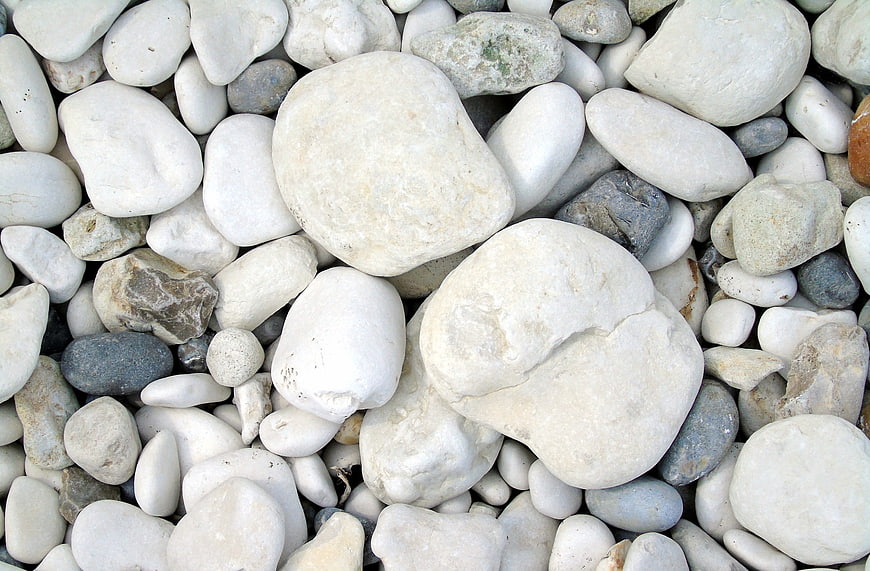 White Smooth Pebbles Texture Background