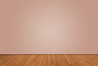 Minimalist Interior with Wooden Floor and Pink Wall Background