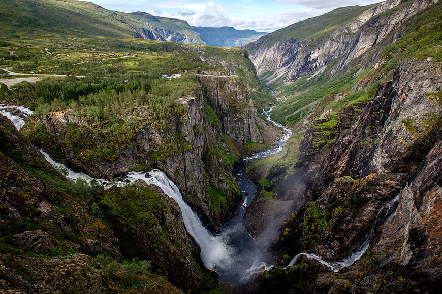 Vøringsfossen Waterfall in Hardanger, Norway