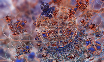 Abstract 3D fractal sphere with intricate geometric wireframe patterns