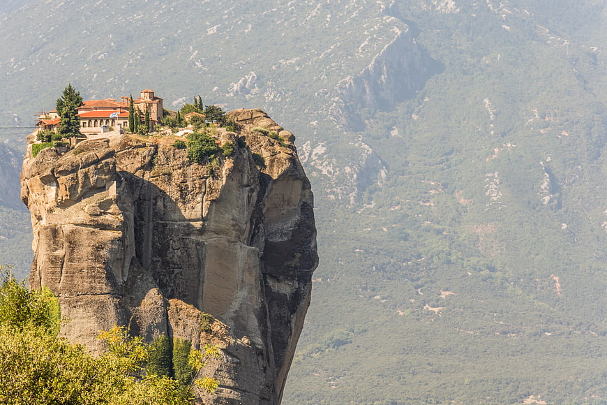 Meteora Monastery on Rock Formation in Greece