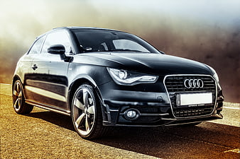 Black Audi A1 Sportback on Asphalt Road