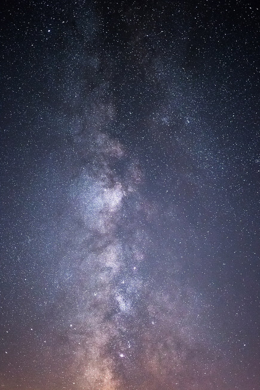 Milky Way Galaxy Vertical Night Sky Background
