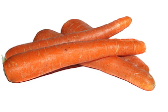 Fresh Orange Carrots Isolated On White Background