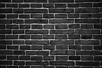 Dark Black Brick Wall Texture Background
