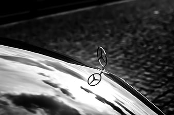 Mercedes-Benz Hood Ornament on Classic Car