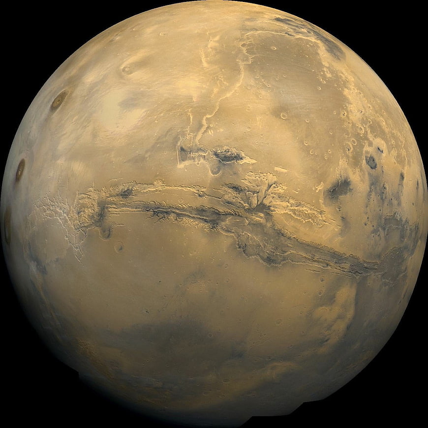 Full View of Mars Planet in Space
