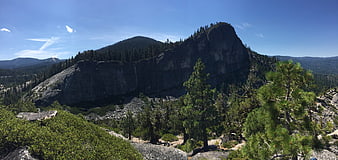 Panoramic View of Lover's Leap Granite Cliff in Yosemite National Park