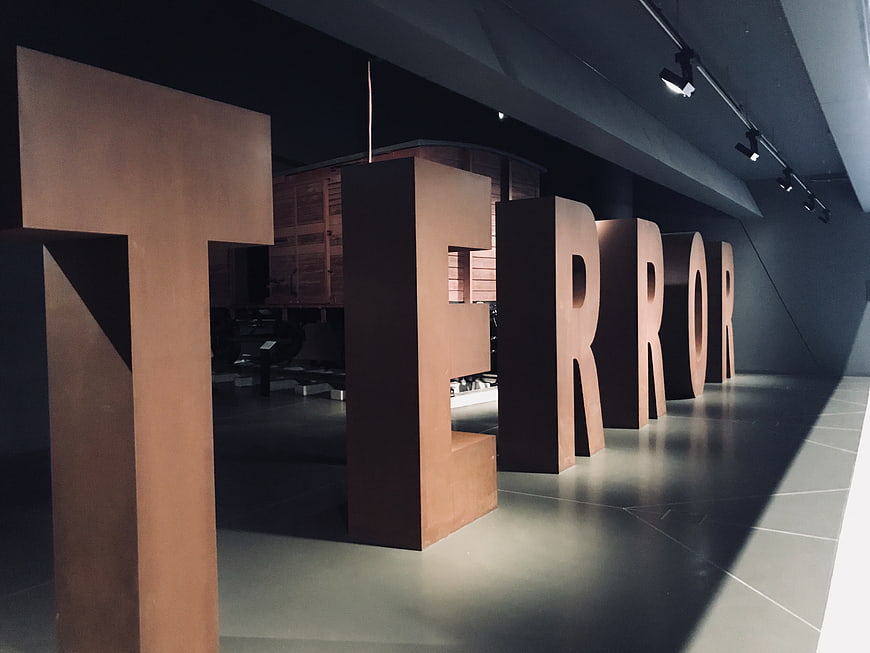 Large 3D Terror Sculpture in Museum Exhibit