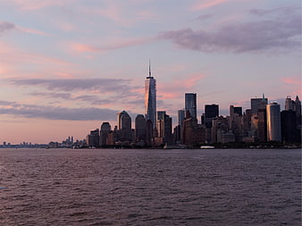 New York City Skyline at Sunset from the Water