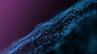 Abstract Blue and Purple Particle Wave Background