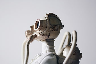 Vintage Doll with Gas Mask and Oxygen Tubes