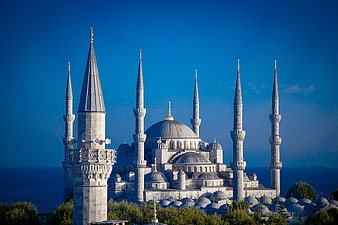 Blue Mosque Istanbul Turkey Architecture Skyline