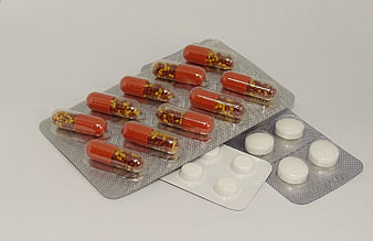 Assorted Medication Blister Packs With Capsules And Tablets