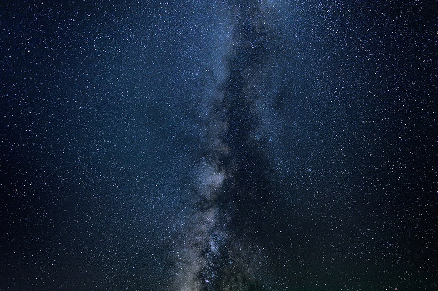 Milky Way Galaxy Vertical Night Sky with Stars