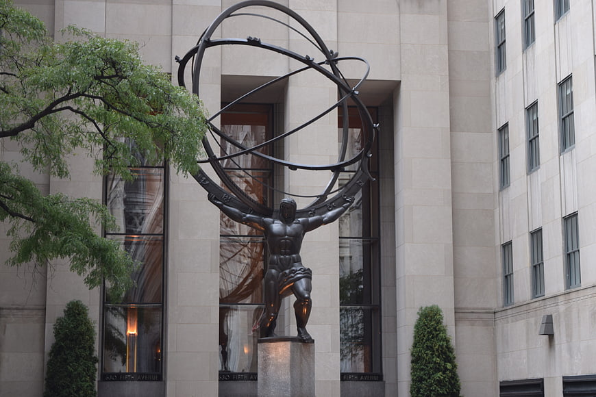 Atlas Statue at Rockefeller Center in New York City