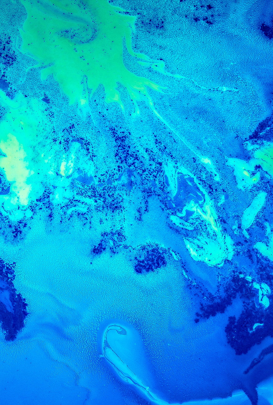 Abstract Blue and Green Fluid Art Texture Background