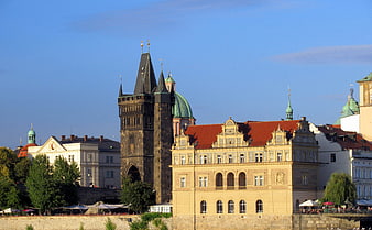 Prague Charles Bridge Tower and Baroque Architecture