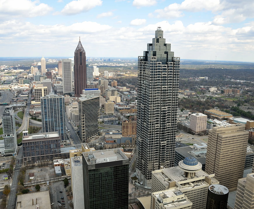 Aerial View of Atlanta Skyline with SunTrust Plaza and PNC Tower