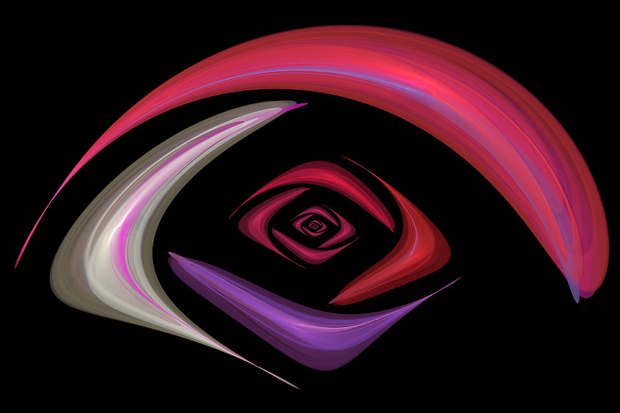 Abstract Pink and Purple Fractal Eye Design